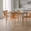 (4x Orange Stacking Chairs) Modern Style Retro Dining Garden Stackable Chairs 7