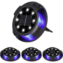 Solar grondverlichting, 4 stuks 8 LED solar tuinverlichting, waterdichte padverlichting voor trappen en landschapsarchitectuur
