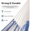 Outdoor hammock blue white stripes two person 2