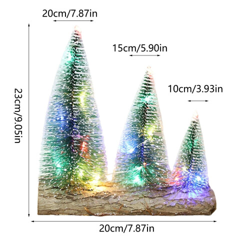 Juletræspyntsæt med varme LED-lys - 3 dele 2