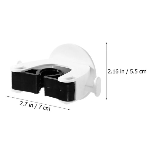 4-teiliger schwarzer Mopp-Wandclip, 7 x 5,5 cm 1
