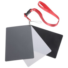 OUNONA Black and Grey Portable Photography Card for and Exposure Adjustment, Camera Light Meter Tool