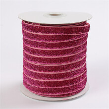 50 Slat Ribín Glitter Miotalach 3/8", Baile Átha Troim Ceardaíochta Poileistear le haghaidh Fillte Bronntanais, DIY, Cóisir, Nollag, Boghaí