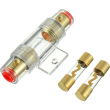 Držák pojistek AGU 4-8Gauge AWG 50A s pojistkami AGU 50A pro autorádia, alarmy, zesilovače, kompresory, vodotěsné držáky pojistek (50A)