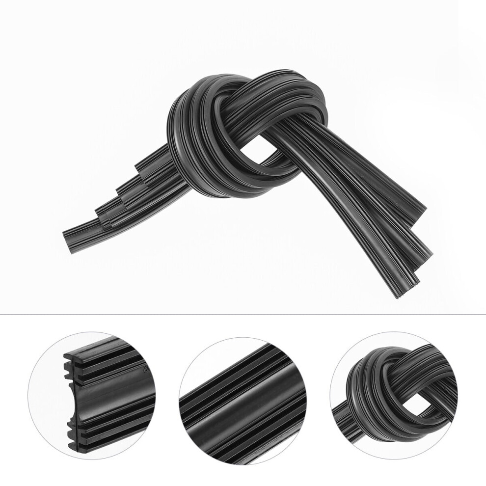 Ounona 5 Pairs Car Frameless Windshield Wiper Blades Refills 6Mm Insert Rubber Strips 9558633735192