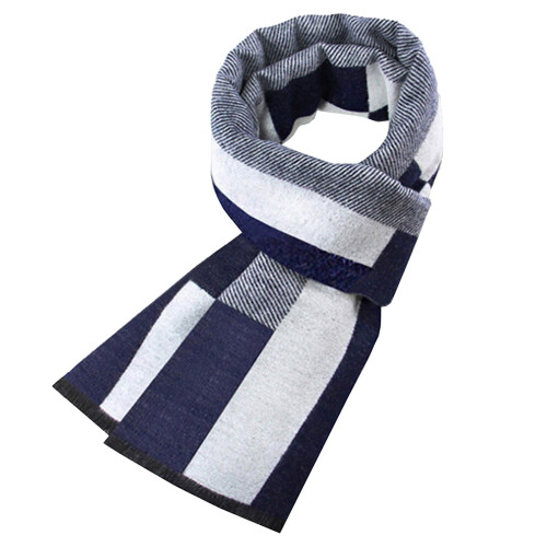 Sciarpa da uomo casual alla moda, invernale, spessa, calda e morbida, scialle classico, sciarpa lunga, sciarpa regalo per uomo 2