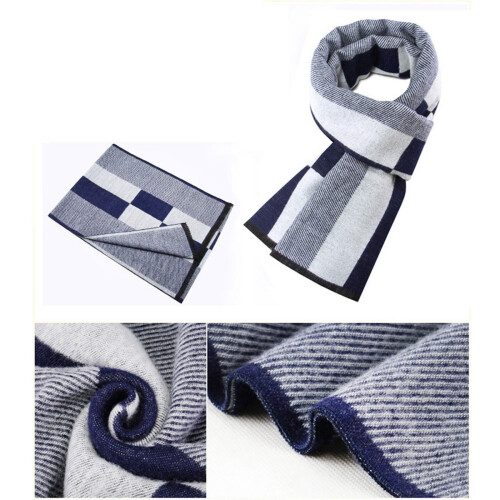 Sciarpa da uomo casual alla moda, invernale, spessa, calda e morbida, scialle classico, sciarpa lunga, sciarpa regalo per uomo 1