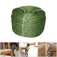 Cat Scratching Post Durable Twisted Sisal Rope for Gardening Applications Scratching Posts DIY Artwork Climbing Frame 6mmx20M