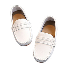 Babyloafers voor de zomer, zacht en comfortabel, effen kleur, gesloten neus, stevige zool, bootschoenen, comfortabele sneakers voor dagelijks