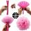 Conjunto de bolas de papel rosa em formato de favo de mel da Worgeous para decoração de festas. Disponível em 8, 10 e 12 polegadas. Cores 6