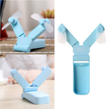 Rechargeable Portable Dual Mini Fan, Handheld Compact Travel Fan, Plastic, USB Powered for Outdoor Use