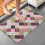 Tapete de banheiro floral antiderrapante em microfibra, 50 x 80 cm (20 x 32 polegadas) 4