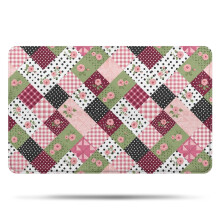 Blomstermønster badeværelsestæppe skridsikkert mikrofiber 20x32 tommer