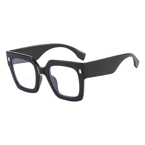 1PC Γυαλιά ηλίου μαύρα ενηλίκων Unisex καλοκαιρινά τετράγωνα ρετρό φαρδιά πόδια