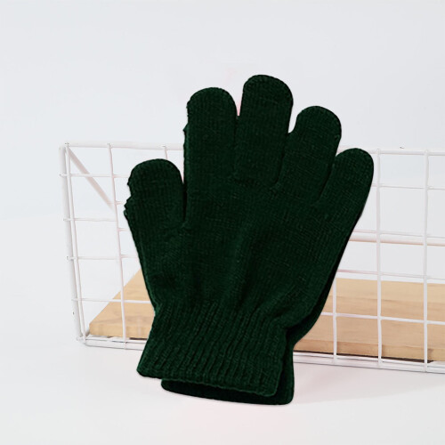 Damestrikkede vinterhandsker, ensfarvede, fuldfinger 1