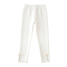 VERUGU Mädchen Leggings Kleinkinder Bequeme Leggings für Mädchen, ideal zum Tragen weicher, atmungsaktiver Hosen Weiß 4 Jahre