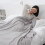 Gray Cotton Cooling Blanket, Queen - Cooling, Lightweight, Breathable 1