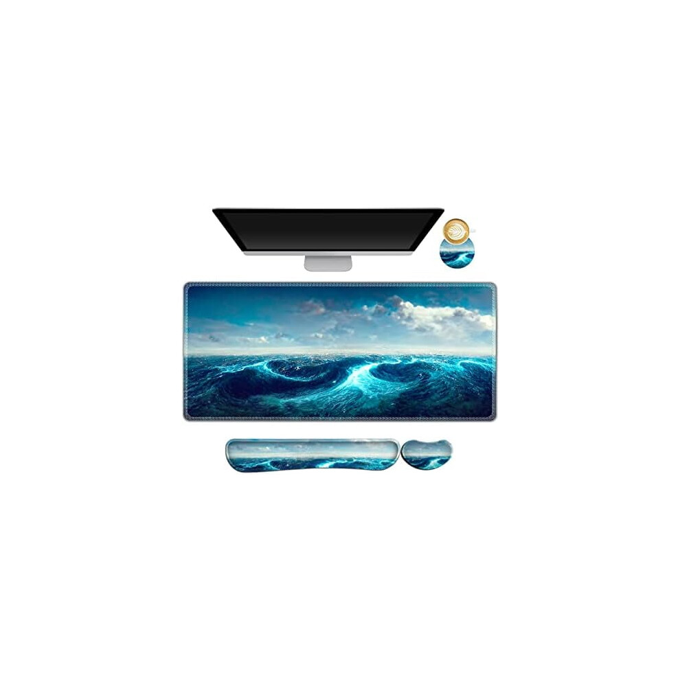 Xxl Gaming Mouse Pad Set With Wrist Rest 9104899490513