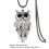 Colar longo vintage feminino com pingente de coruja e strass 7