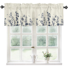 Küchengardine, Kaffeebraun, kurze Stangentasche, 2-teilig, 70 cm breit x 61 cm lang
