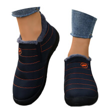 Botas de nieve para mujer, zapatos de invierno, botas sin cordones, botas de otoño, botines impermeables con forro cálido.