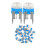 Resistor variável de 2k Ohm horizontal, 6mm, 60 peças 2
