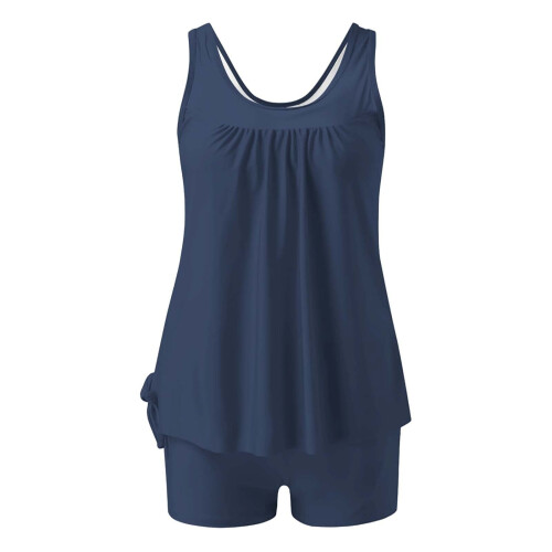 Μαγιό Tankini για γυναίκες, Μαγιό δύο τεμαχίων με γραφικά, αμάνικο τοπ με σορτς για 1