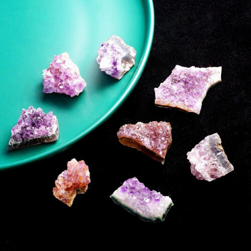 Amethyst cluster natural quartz crystal specimen UK 2