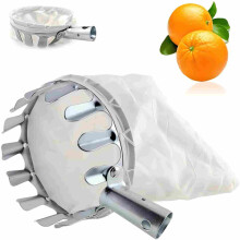 Herramienta recolectora de fruta con cabezal de cesta – Cosechadora de metal para cerezas y manzanas, cítricos, peras y melocotones (1 unidad,