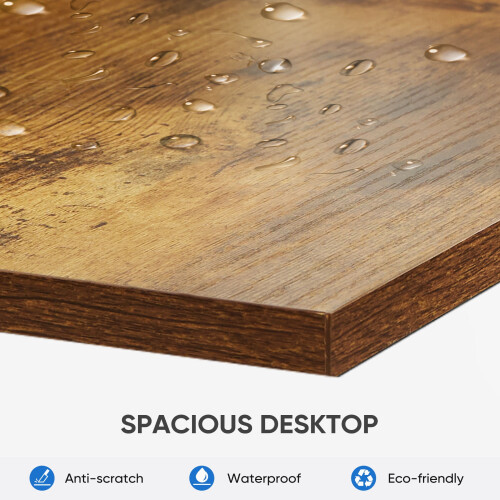 Mesa de computador de 55 polegadas, mesa de escrita moderna, mesa de escritório industrial, mesa resistente para laptop para escritório em casa, 1