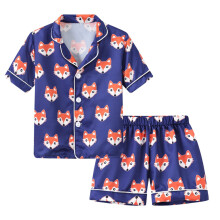 Pyjama's voor peuters, jongens en meisjes, baby- en kinderpyjama's met cartoonbloemenprint, zijde satijn, huispak, meerkleurig