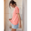 Dam Rundringad Stickad Tunika Rosa M 5