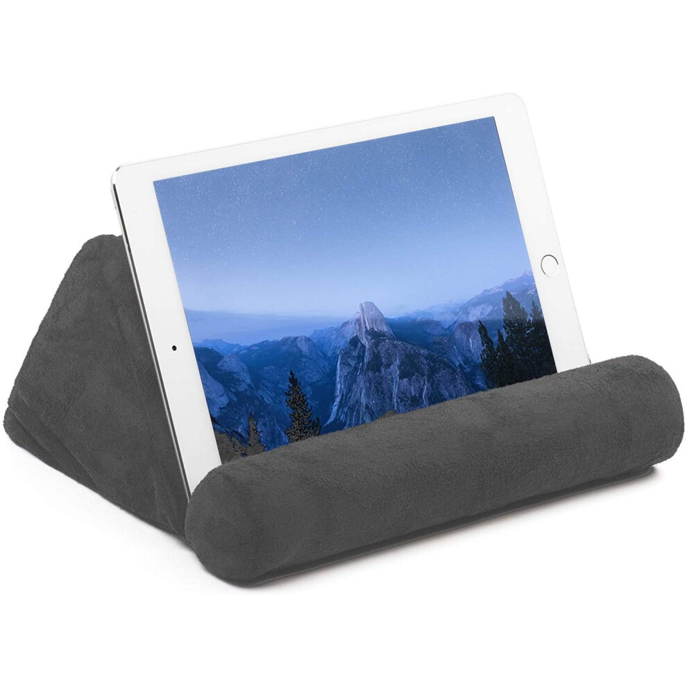 Tablet Pillow Stand For Lap/Bed – Soft Pad Holder Compatible With Ipad Pro 9.7/10.5/12.9, Air, Mini 4/3, Kindle, Galaxy Tab, E-Readers – Gray 9193271583578