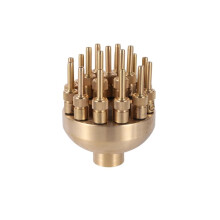 Fountain Nozzle Brass Three Tier Spray Head for Garden Pond Water Feature Outdoor Décor 1 Inch