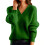 Hässliche Weihnachtspullover für Damen, V-Ausschnitt, einfarbiger Strickpullover, lässiges Oberteil 1