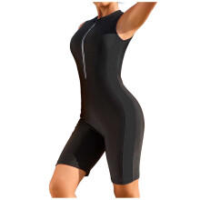 Damen-Badeanzug, einfarbig, konservativ und lässig-locker, einteiliger Badeanzug im Color-Block-Design für den Strand.