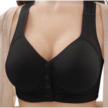 Sutiã Daisy para Mulheres – Sem Aro, Fecho Frontal com Botões, Cobertura Total, Bojos Macios e Respiráveis, Alças Largas, Sutiã Sem Aro para a