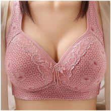 Sutiã feminino com aro, bojo modelador, alças ajustáveis e costas em renda, tamanho grande (B40).