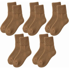 Meias femininas de cano médio para o inverno (5 pares) - Meias grossas, quentes e felpudas, perfeitas para o outono e inverno. Meias casuais