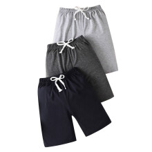 Boys Shorts,Boys Athletic Shorts,3PC Summer Kids' Casual Sports Shorts Solid Color Pants Kids' Rubber Waist Beach Pants