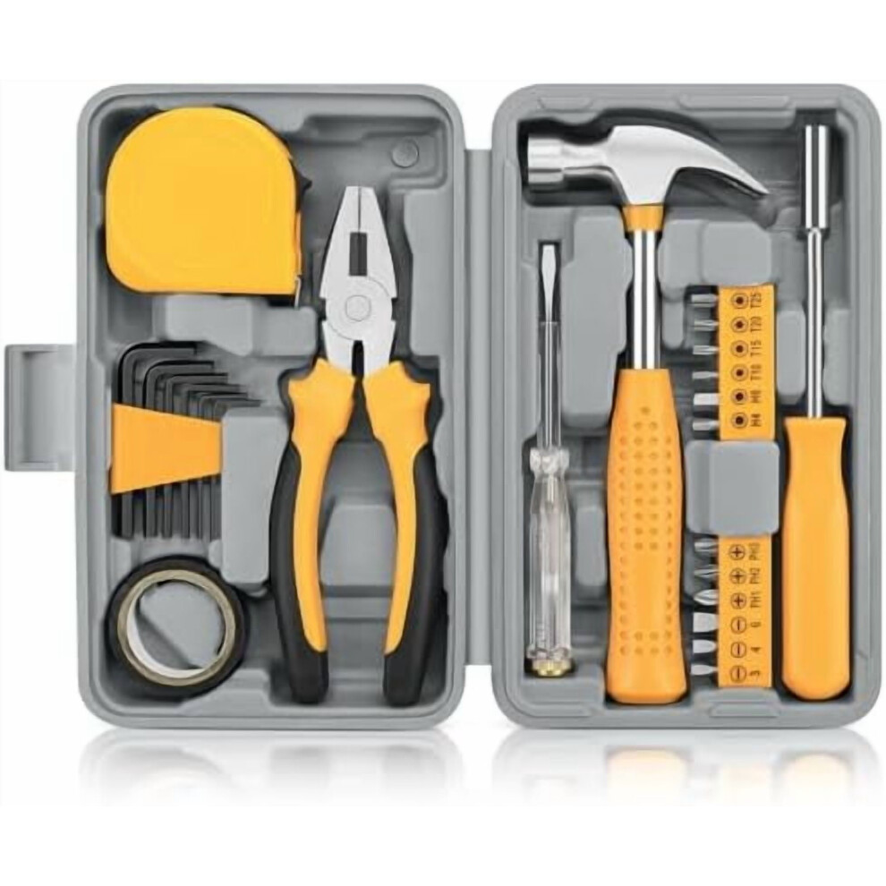 24Pcs Home Diy Tool Kit For Household, Office & Garage - General Repair Small Hand Tool Set With Storage Case 9418476375705