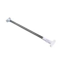 Frcolor 50-80cm Multifunction Telescopic Curtain Pole Stainless Steel Shower Curtain Pole Expansion Door Curtain Rod Shower Curtain Tube (White)