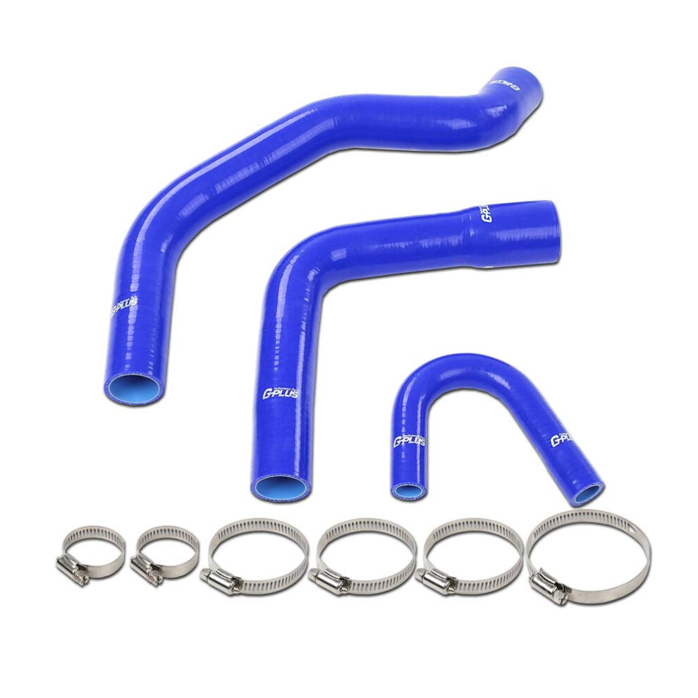 Silicone Radiator Hose Kit Fit For 1972-1981 Jeep Amc Cj5 Cj6 J10 J20 Wagoneer 304 360 V8 With Clamps Blue 9152228156432