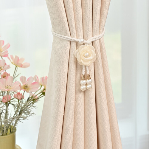 gewebte Seil-Raffhalter mit künstlichen Perlenblumen (2er-Pack) 2