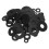 OUNONA sorte flade gummiskiver 100 stk. 10-25 mm 5