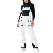 Macacão de esqui feminino impermeável, à prova de vento e com isolamento térmico, cintura elástica. Calça térmica de inverno ideal para