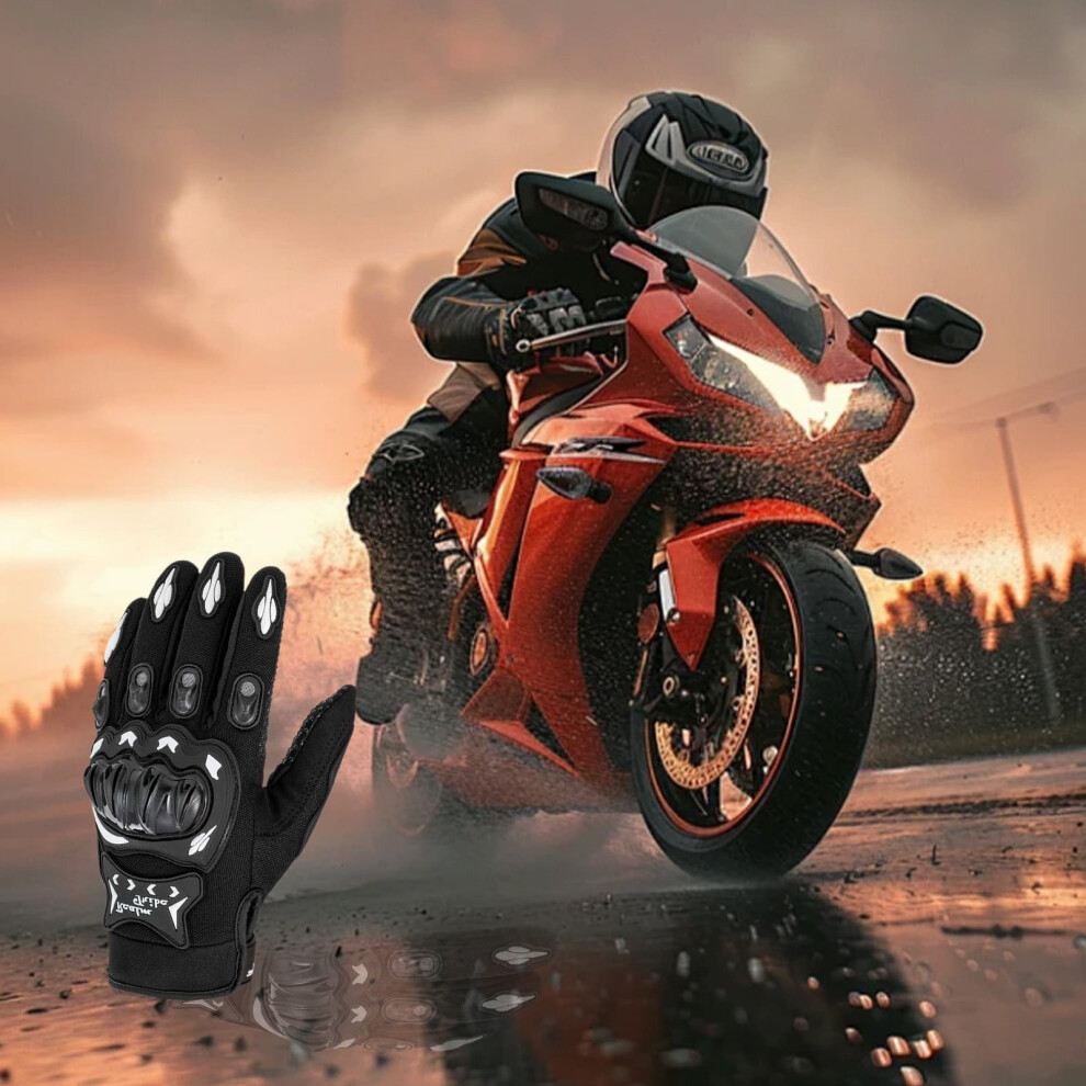 Full Finger Motorcycle Gloves With Joint Protection, Breathable & All-Season Â Compatible With Motorcycling, Cycling, Driving 9152228156654