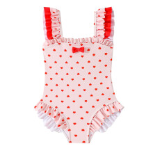 Maillots de bain une pièce pailletés pour filles, dos croisé, bretelles réglables, taille 3T4T (rose 3-4 ans).