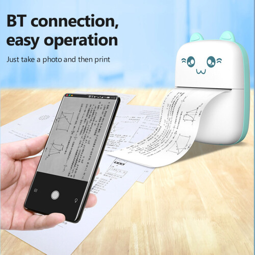 Printer, thermisch papier, USB, Bluetooth, thermische printer, draagbare documentprinter, papier, USB-kabel, zakprinter, Bluetooth, thermische 2
