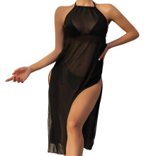 Costume de baie pentru femei, model bikini, model transparent, din plasă, pantaloni scurți, model plajă, wrap, model solid, din șifon